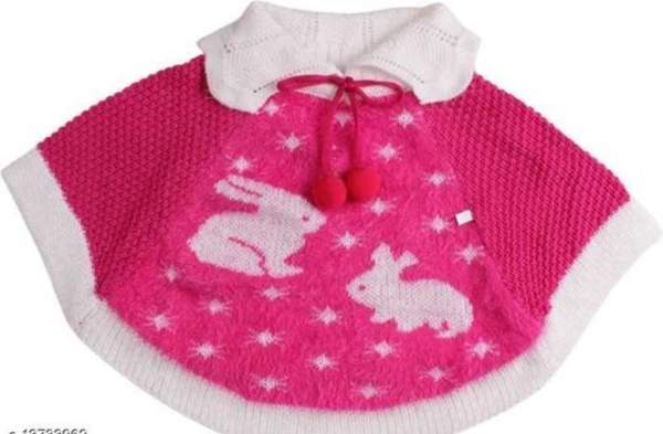 Pretty Comfy Long Sleeves Girl Sweaters - 2-3 Years, Pink, Wool, Pack of 1